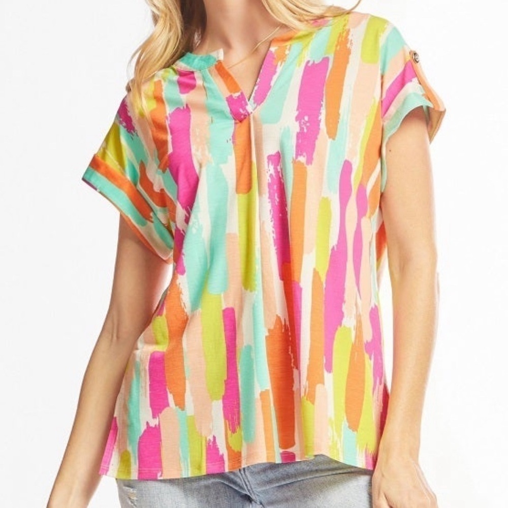 🆕⚡️Dear Scarlett⚡️•Lizzy Wrinkle Free Short Sleeve Top•